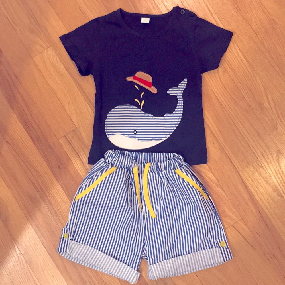 Toddler boy’s 2 piece matching playwear